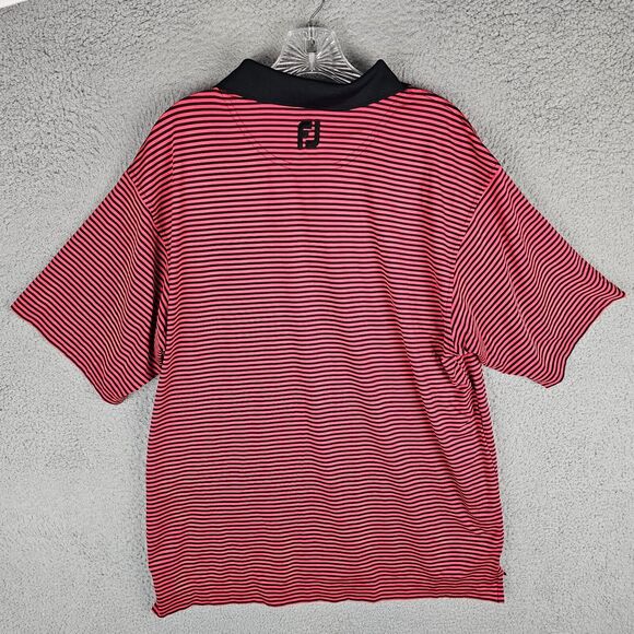 Footjoy FJ Striped Prodry Lisle Active Performance Golf Polo Mens Medium - Picture 2 of 7